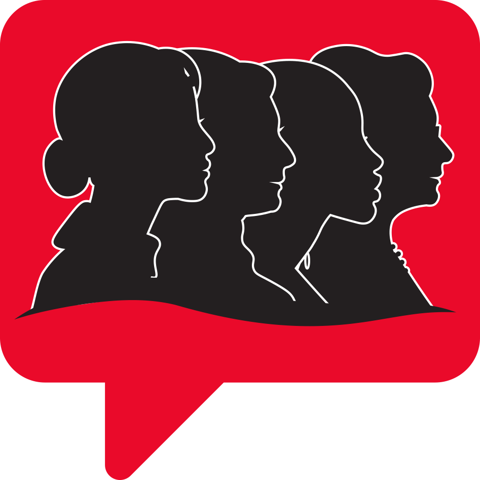 silhouette of women's faces