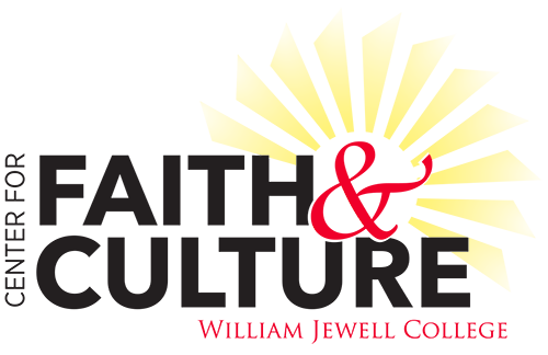 Official logo for the Center for Faith & Culture at William Jewell College featuring a stylized sun burst.
