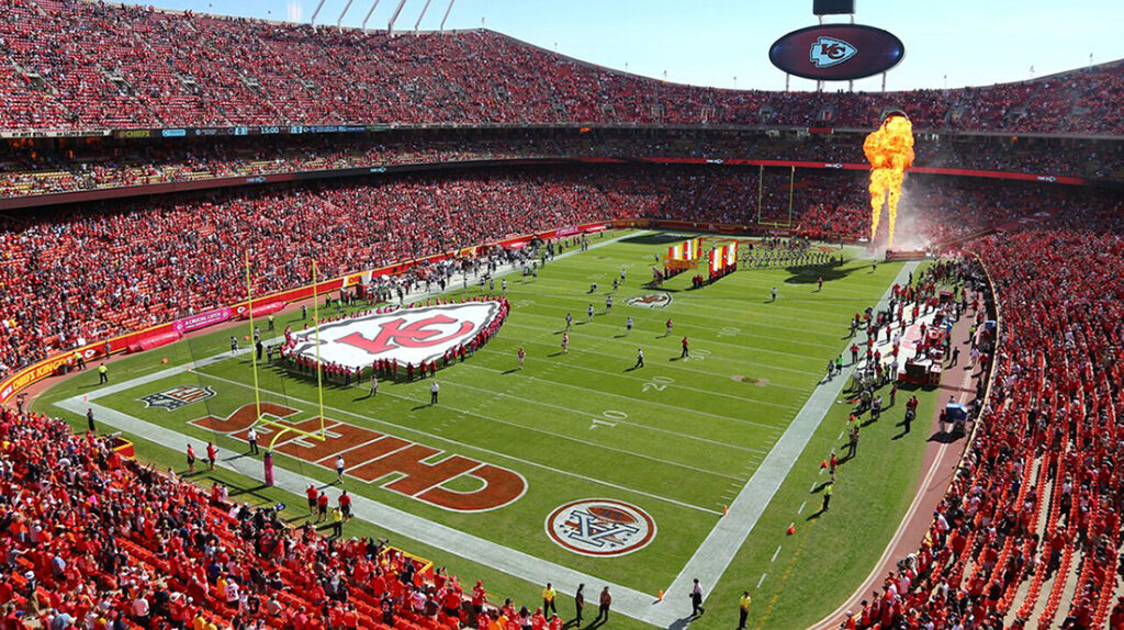 KC Chiefs football stadium full of fans on game day