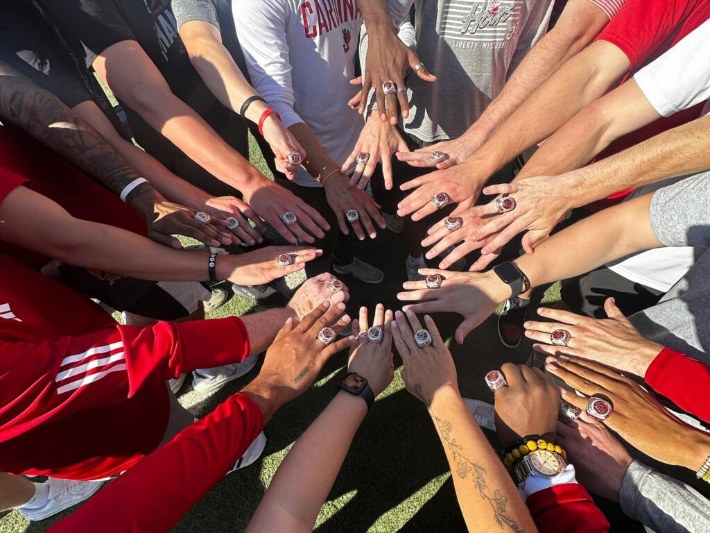 Hands gather in the middle