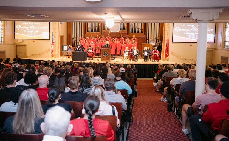 2025 Opening Convocation ceremony overview of stage with presenters
