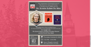 Kirsten Kobes Du Mez event flyer