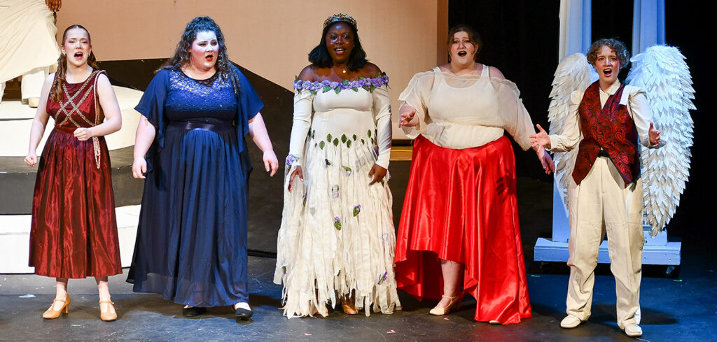 students performing in Orpheus of the Underworld opera